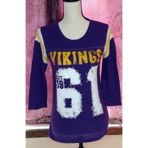 VS PINK Minnesota Vikings 3/4-Length Embellished Small Women